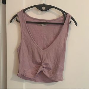 Crop ribbed tank